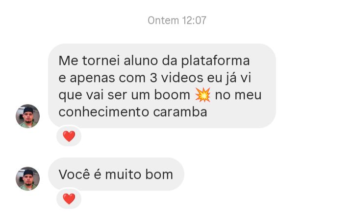 depoimento comunidade vídeos