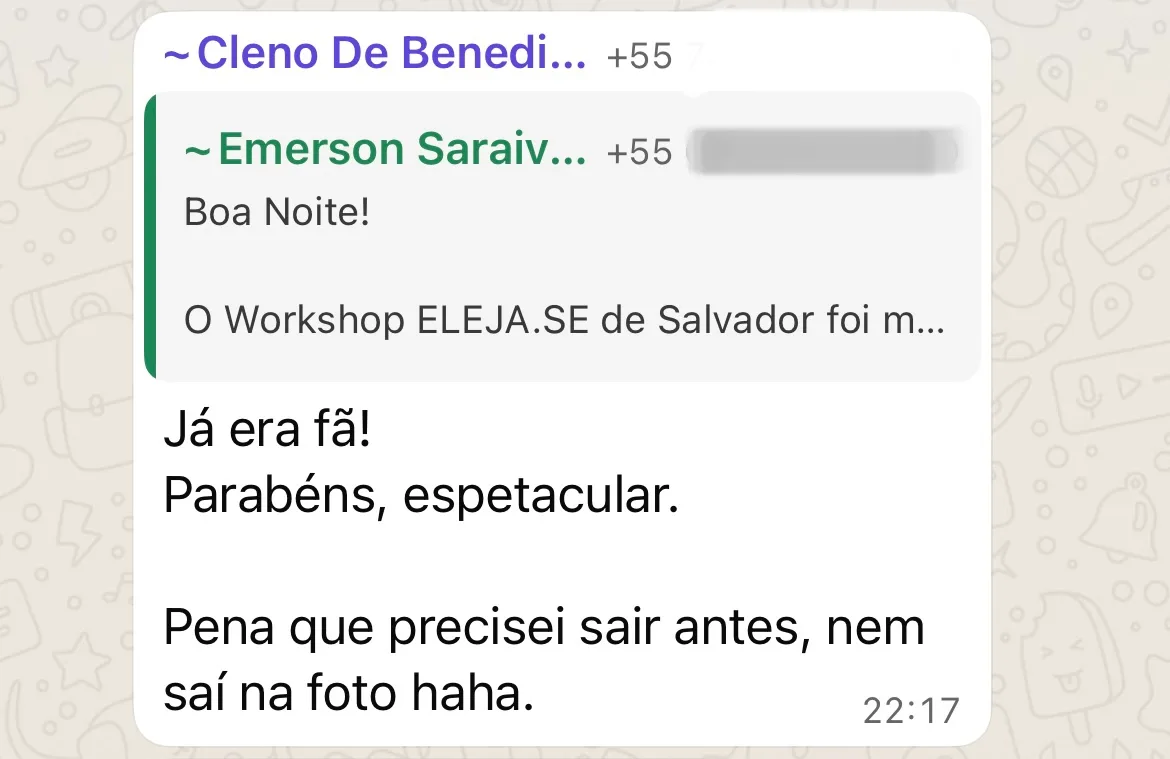 Depoimento 1 Workshop